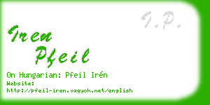 iren pfeil business card