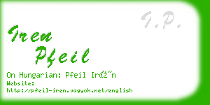 iren pfeil business card